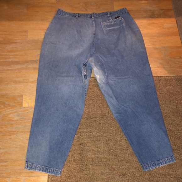 Vintage Gloria Vanderbilt Size 20W Booty Jeans Peg 100% Cotton HandStitch Patch - Picture 11 of 16